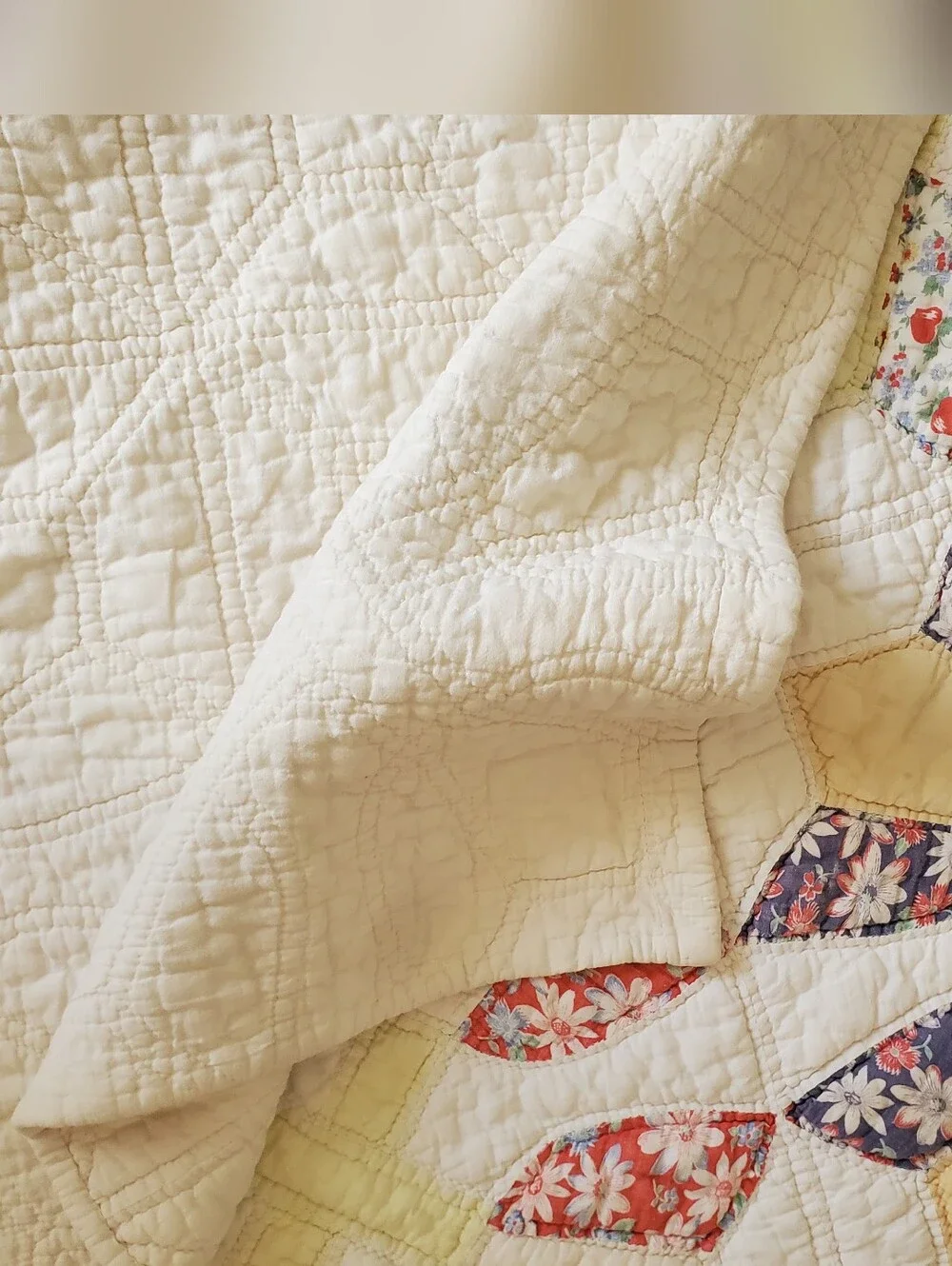 Crinkle Cotton Vintage Handmade Tulip Qulit - Picture 5 of 10